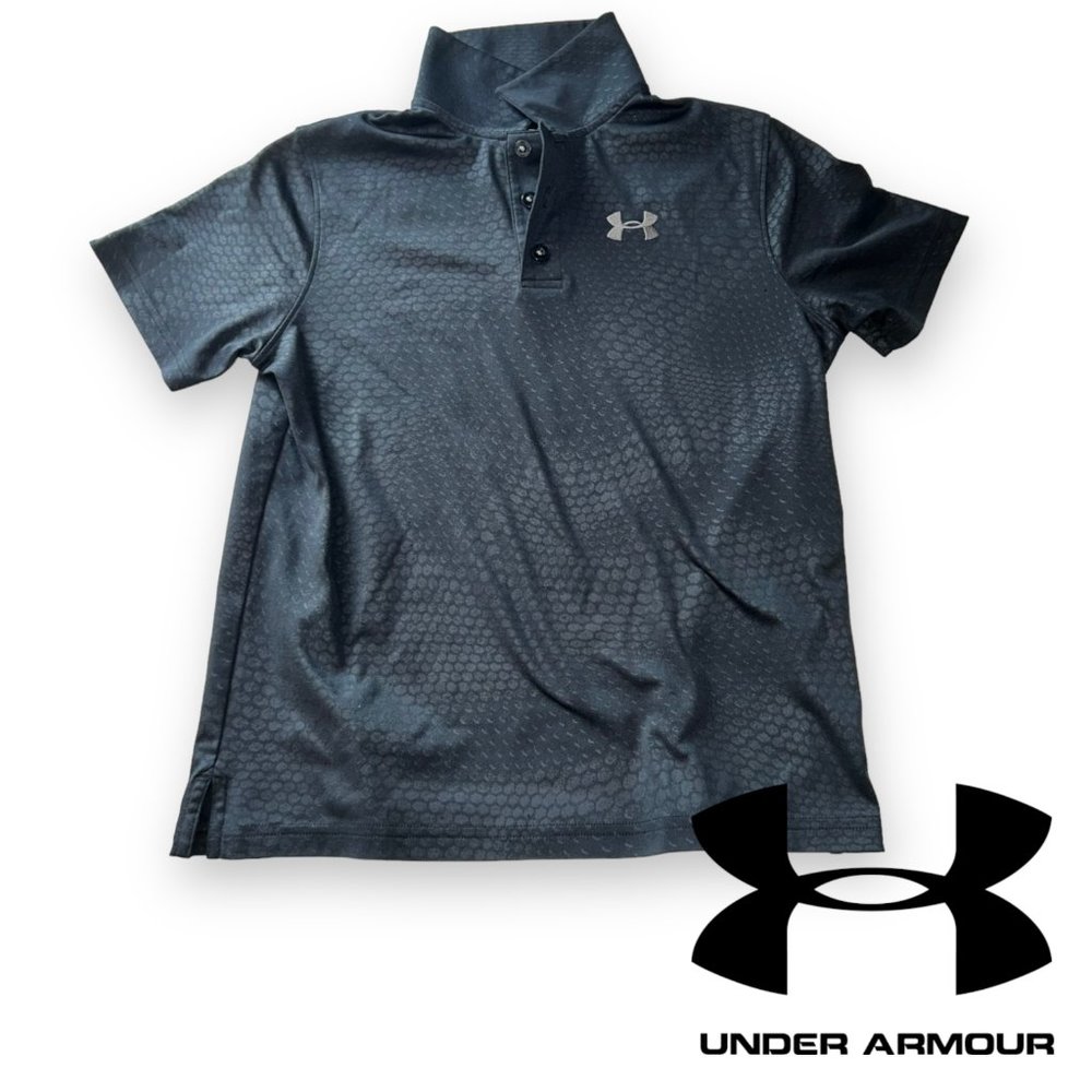🍃2/$20🍃 Under Armour Heatgear Kids' Short-sleeve Polo, Dark Gray, Loose Large